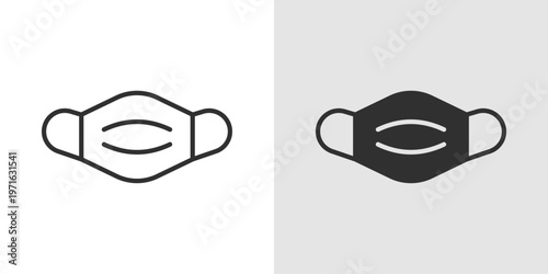 Pollution Mask Icon representing protection against air pollution, harmful particles, and toxic environments, promoting respiratory safety and clean breathing in polluted areas.