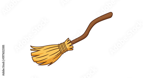 A cartoon illustration of a broom.