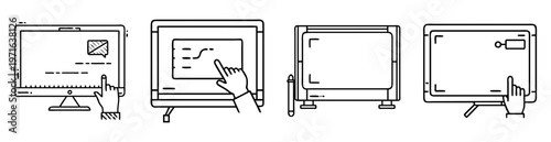 Different Interfaces Accessed by Touch Screen and Desktop Display Technology