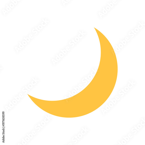 Half Moon Space Icon Vector Design