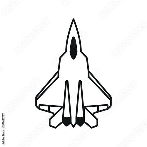 Air craft fighter icon vector design template