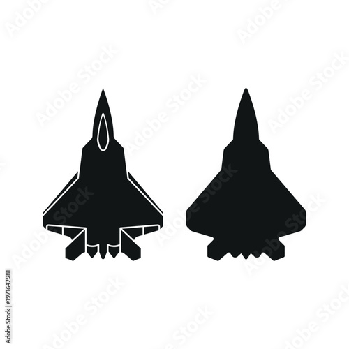 Air craft fighter icon vector design template