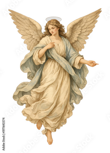 PNG Elegant angelic figure illustration.