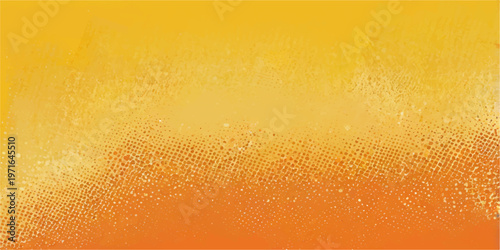 Abstract background of beer and champagne bubbles with yellow and orange liquid drops forming a fresh wet pattern in gold light