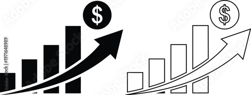 Financial growth and success a visual representation of increasing profits and positive economic trends