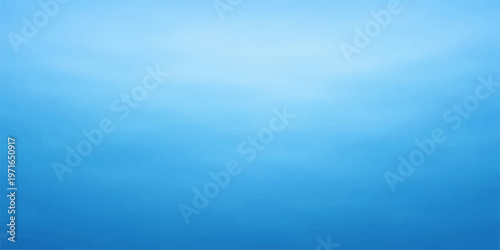 A beautiful abstract blue water surface reflects the summer sun and sky clouds over a serene ocean horizon landscape