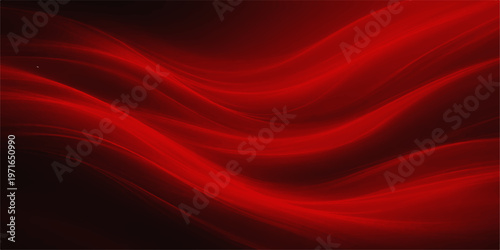 A smooth red silk and satin fabric background featuring flowing waves of soft textile material with a light motion curve design for a luxury cloth backdrop wallpaper