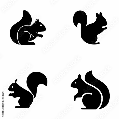 Squirrel Icon Set Vector Collection