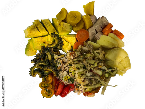 Salted cod and vegetables 