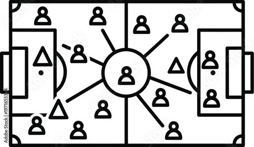Soccer formation strategy analyzing player positioning in a global soccer championship match