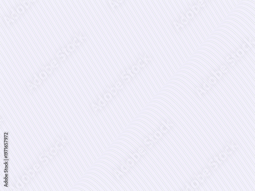 Purple background with white diagonal stripes and a curved fold