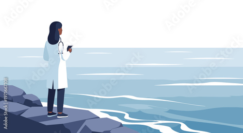 A tranquil, geometric landscape evokes a sense of serenity and contemplation. Perfect for websites, blog headers, and marketing materials needing a ca