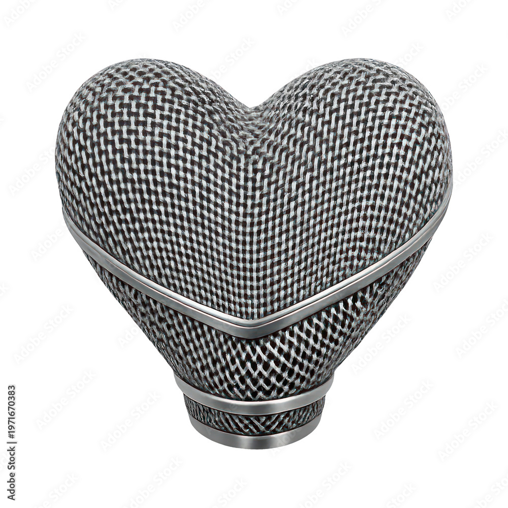 Obraz premium PNG Textured metallic heart shape