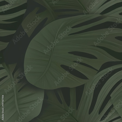 Lush tropical jungle wallpaper pattern bringing natures beauty into your interior space