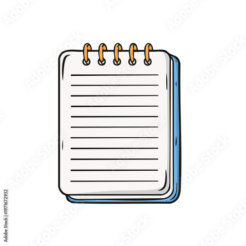 Simple Spiral Bound Notepad with Lined Pages for Writing and Notes
