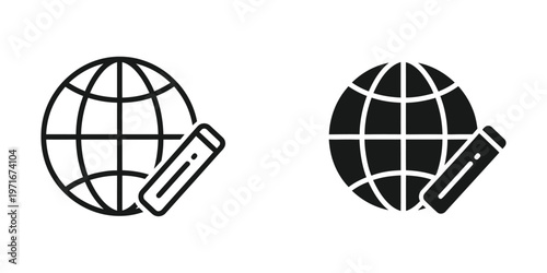 Editing the world with a digital stylus on a globe interface