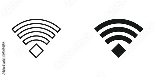 Comparison of wireless signal strength indicators with different signal bar styles