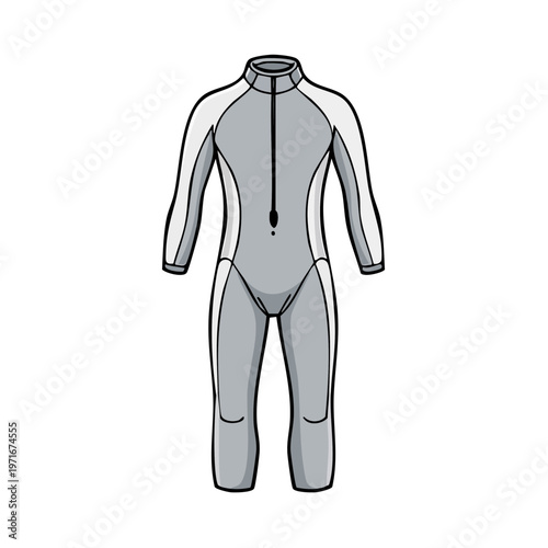 Full Body Sportswear Protective Clothing Wetsuit Style Garment With Zipper