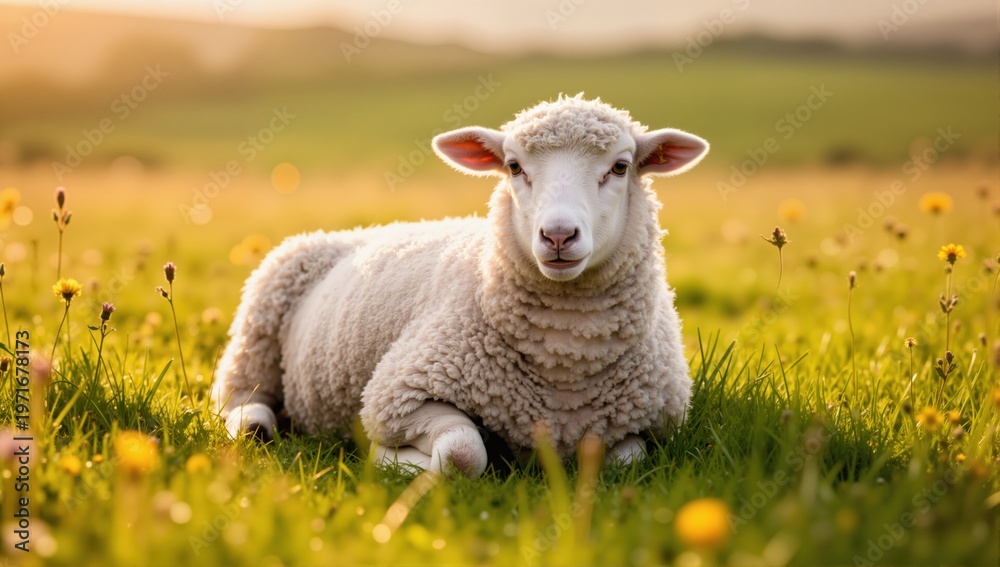 Obraz premium Lamb on a meadow