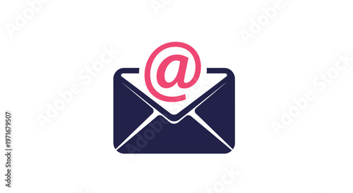 Email Envelope with At Symbol Inside.