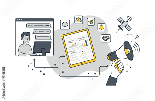 Digital communication and media monitoring for effective public relations strategy