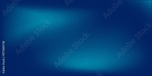 Abstract blue halftone dots background, gradient wave pattern, modern technology style, clean design, minimal, high resolution