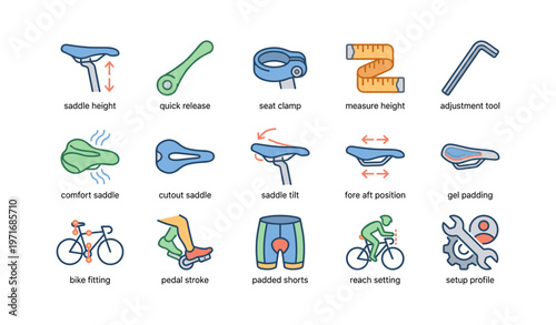 Bicycle fit and adjustment tools for cyclists: saddle, height, and comfort solutions