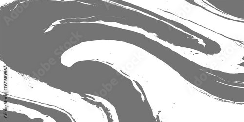 Gray and white marble texture fluid swirl background, abstract liquid ink paint splash pattern