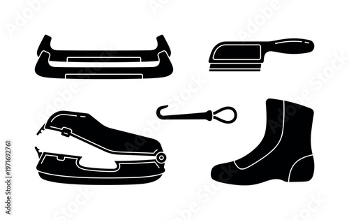 Ice skate guards blade covers, skate sharpening tool device, lace tightening hook tool, skate blade protector case, boot drying