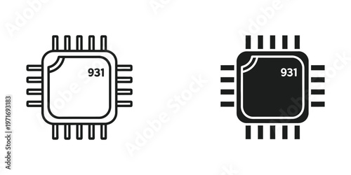 Comparison of a standard and a filled chip package labeled 931