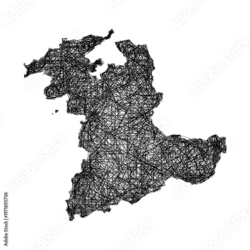 Sketch Bern outline map design
