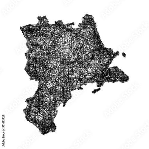 Sketch Lucerne outline map design