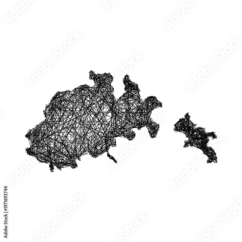 Sketch Schaffhausen outline map design