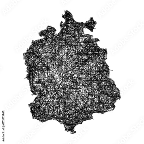 Vászonkép Sketch Zurich outline map design