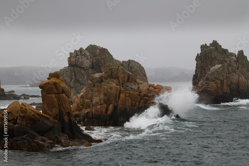 Magnifique paysage de la côte bretonne - Plougrescant Bretagne France