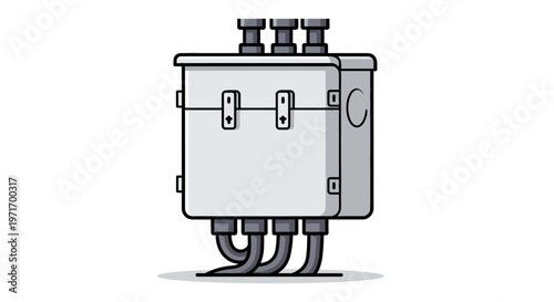 Electrical Distribution Box with Cables and Connectors.