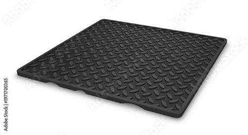 Black Rubber Car Trunk Mat.