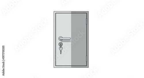 Metal Safe with Key and Lock.