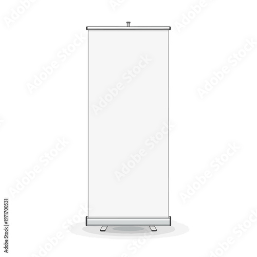 Retractable Banner Stand with Blank Display.