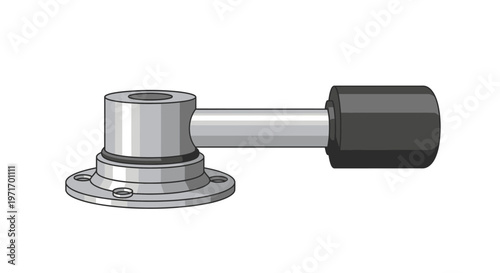 Metal Valve Handle with Cylindrical Base.