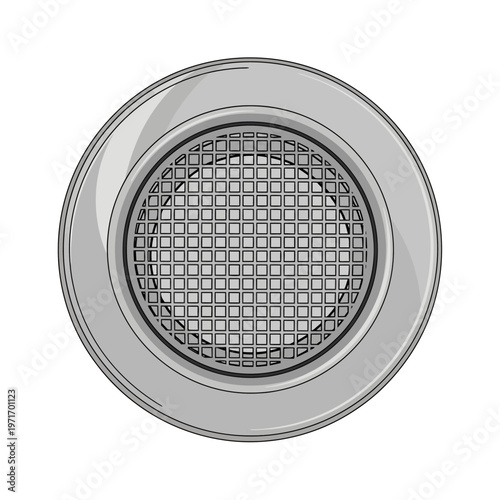 Metal Drain Cover with Mesh Grid.