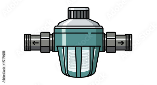 Water Filter Device with Inlet Outlet.