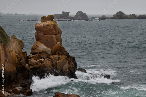 Magnifique paysage de la côte bretonne - Plougrescant Bretagne France