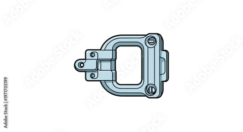 Metal Door Hinge with Screws and Pin.