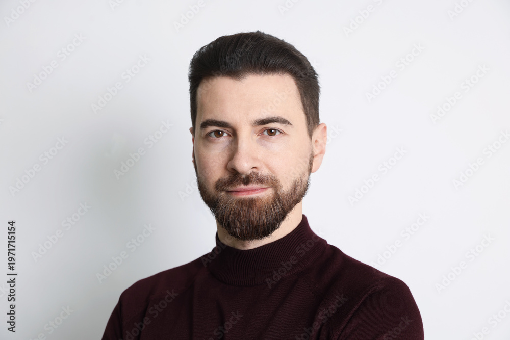 Obraz premium Portrait of handsome man on white background