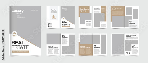 Luxury Real Estate Brochure Template Modern Corporate A4 Magazine Design