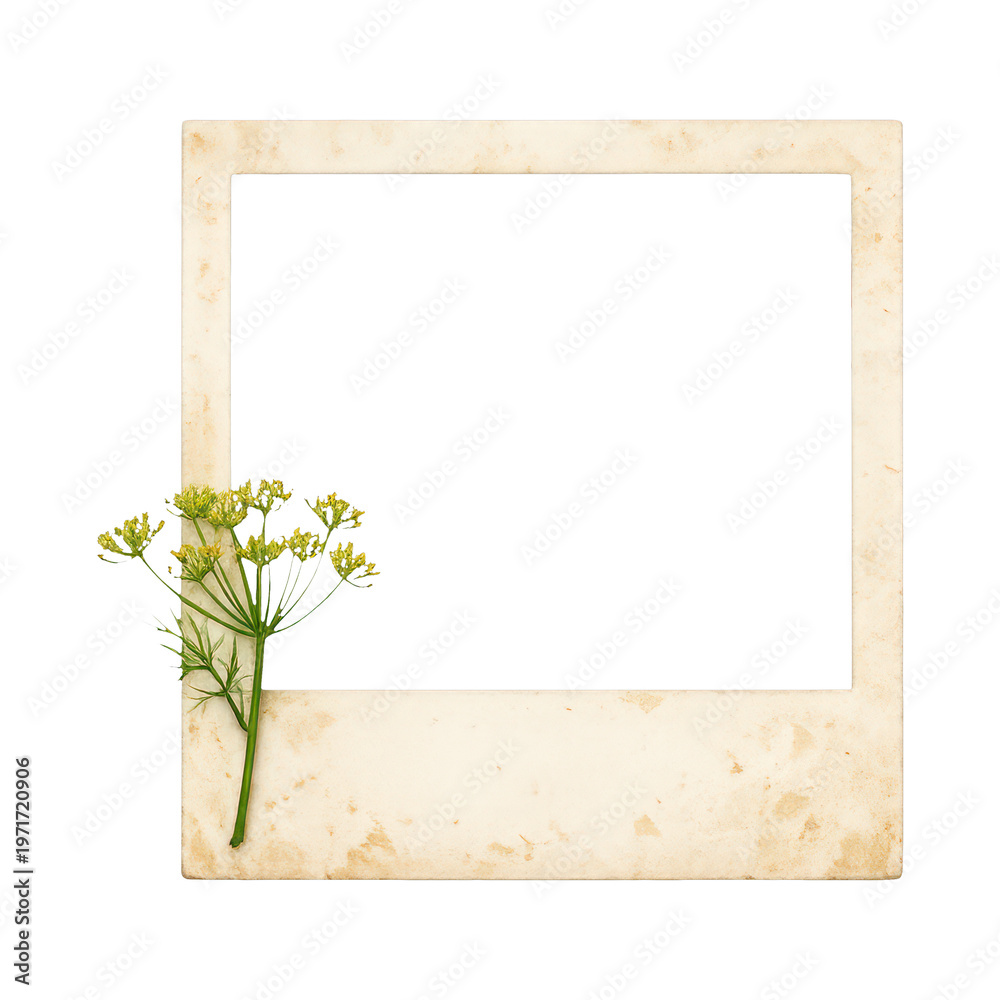 Fototapeta premium PNG Vintage floral photo frame