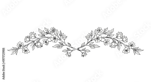 A delicate floral design element.