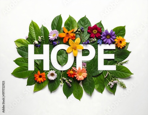 Hope Blooms - A Vibrant Floral Arrangement with Inspiring Message.