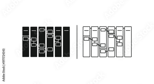 Modern Minimalist Storage Solutions for Office Organization Vector